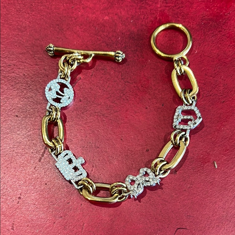 Juicy Couture Gold and Silver Link Chain Bracelet